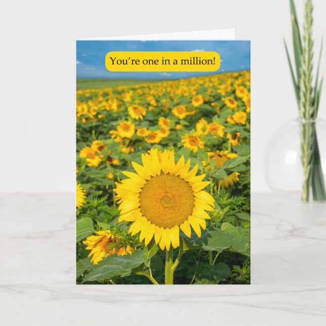 Happy Administrative Professionals Day Sunflower  Holiday Card (Front)