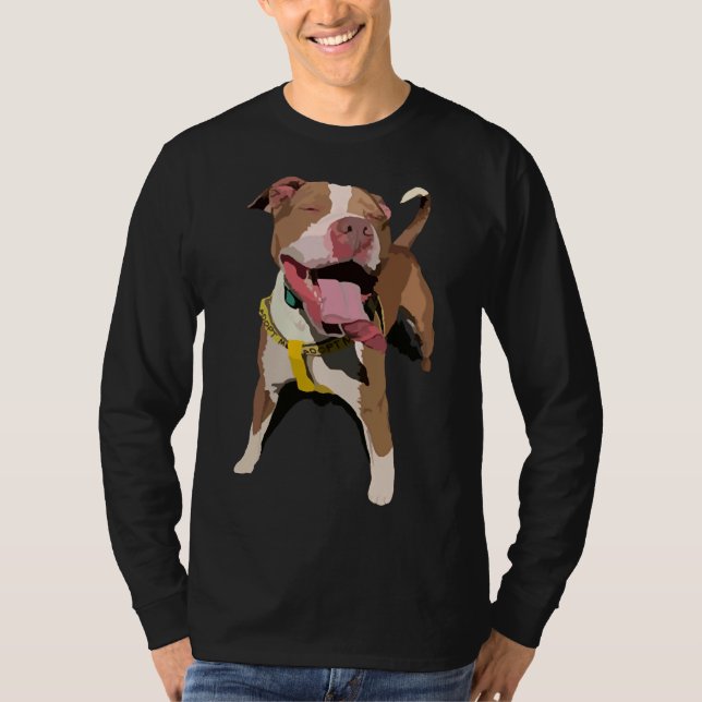 Happy Adoptable Pitbull T-Shirt (Front)