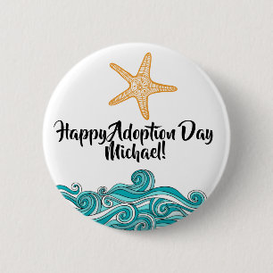 Happy Adoption Day Button, Party Button