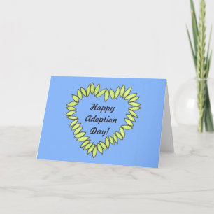 Happy Adoption Day Leaf Heart Card