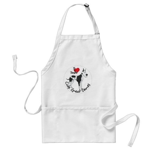 Happy Adorable Funny & Cute Great Dane Dog Standard Apron (Front)