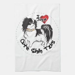 Happy Adorable Funny & Cute Shih Tzu Dog Kitchen Towel