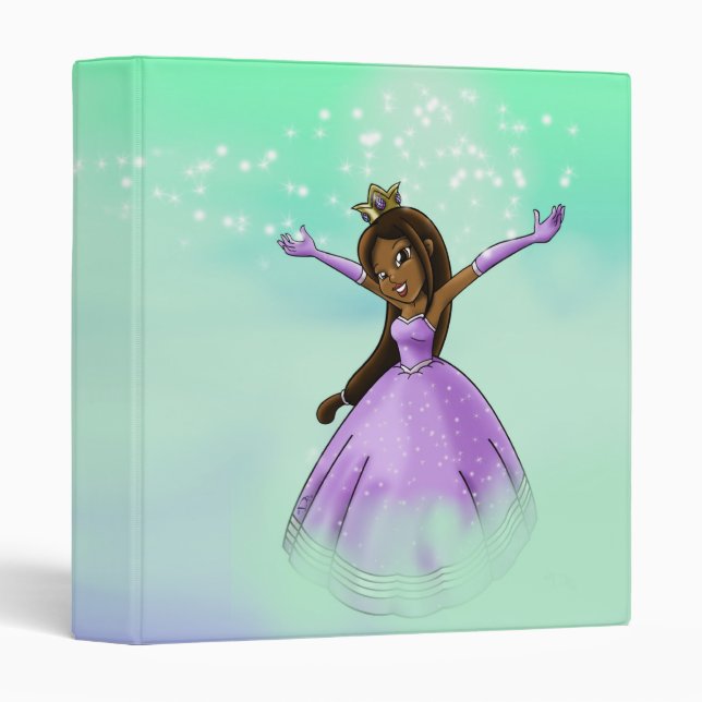 Happy African American Princess Binder (Front/Spine)
