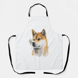 Happy Akita Dog Apron