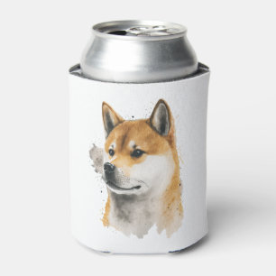 Happy Akita Dog Can Cooler