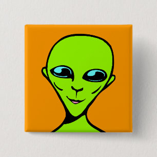 Happy Alien/ET 2 Inch Square Button
