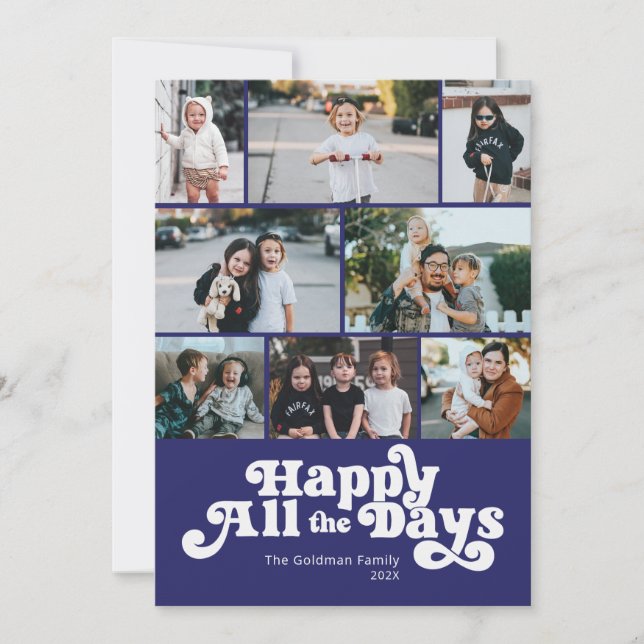Happy All the Days Photo Hanukkah Holiday Card (Front)