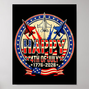 Happy american 1776 2026 usa patrioctic 4th of jul poster