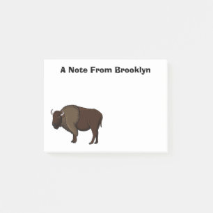 Happy American bison buffalo illustration Post-it Notes