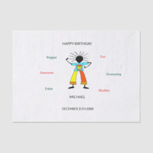 Happy and Awesome Reggae Dancer Tissue Paper
