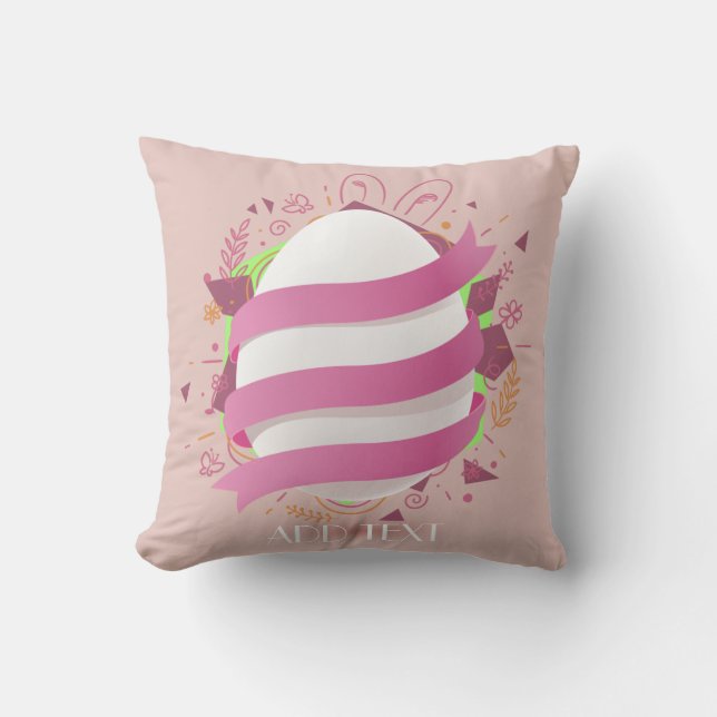 Happy and blessed Easter Throw Pillow (Front)
