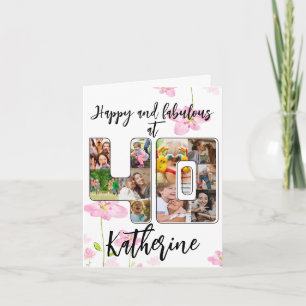 Happy and Fabulous 40th Birthday Multi Photo Card