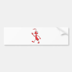 Happy and Friendly Ant Walking Bumper Sticker