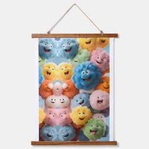 Happy and funny faces with Beaitidul smile Hanging Tapestry