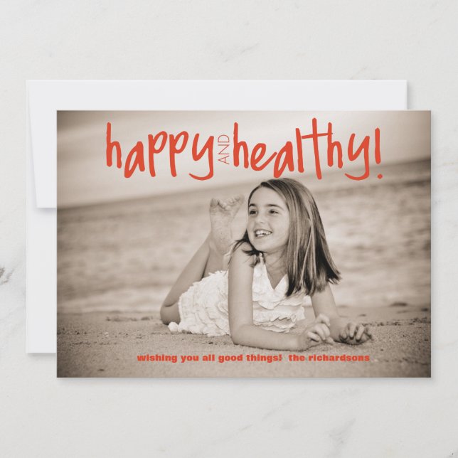 Happy and Healthy Red with Back Photo (Front)