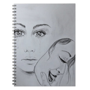 Happy and Sad Masks Notebook Painting
