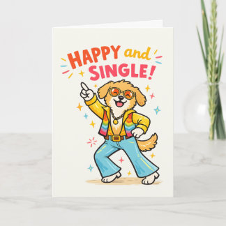 Happy and Single Divorce party Holiday Card