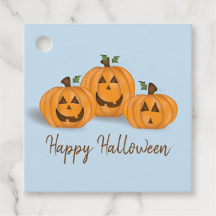 Happy and Smiling Jack O Lanterns Favour Tags