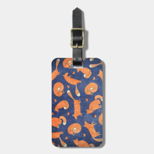 Happy animal fox pattern luggage tag