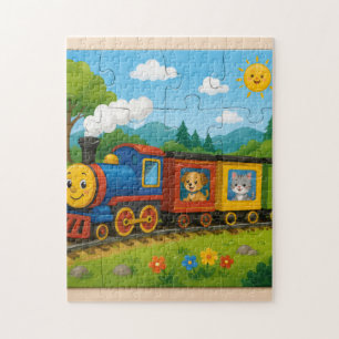 Happy Animal Train Puzzle Adventure