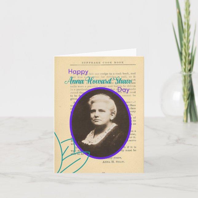 Happy Anna Howard Shaw Day Card (Front)