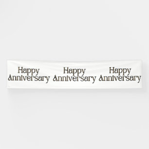 Happy Anniversary 2.5x12 Vinyl Banner