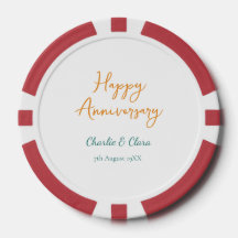  Happy anniversary add name orange bold green simp