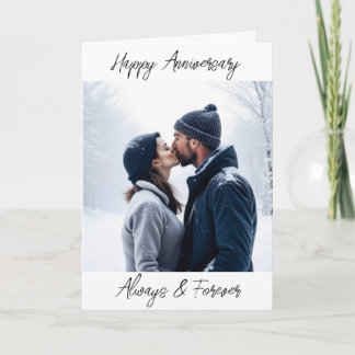 Happy Anniversary Always and Forever Personalized Card