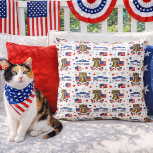 Happy Anniversary America 250 Years  Outdoor Pillow