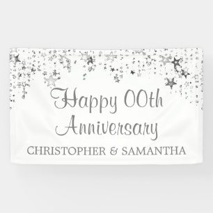 Happy Anniversary ANY Year Silver Banner