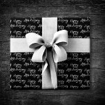 Happy Anniversary Black & White Wrapping Paper<br><div class="desc">Our custom gift wrap will be sure to make sure your anniversary is extra special!</div>