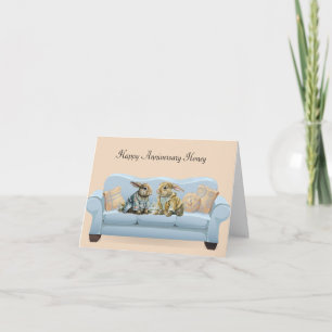 Happy Anniversary Bunny Rabbit Card