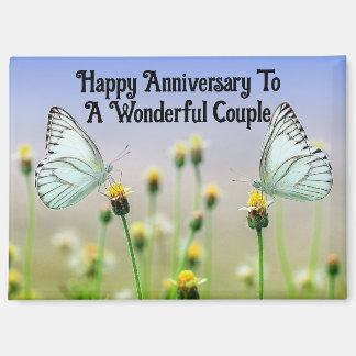 Happy Anniversary Butterflies Magnet