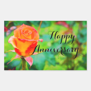 Happy Anniversary Caribbean Rose #1 Stickers