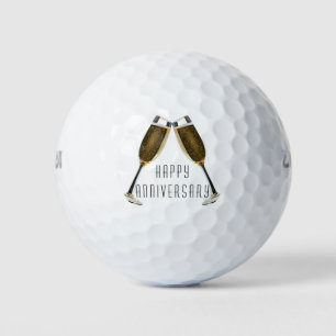 Happy Anniversary Champagne Toast Golf Balls