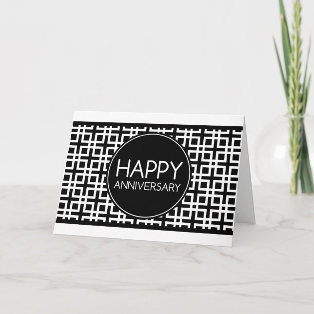 Happy Anniversary (cinderStripe) Card (Front)