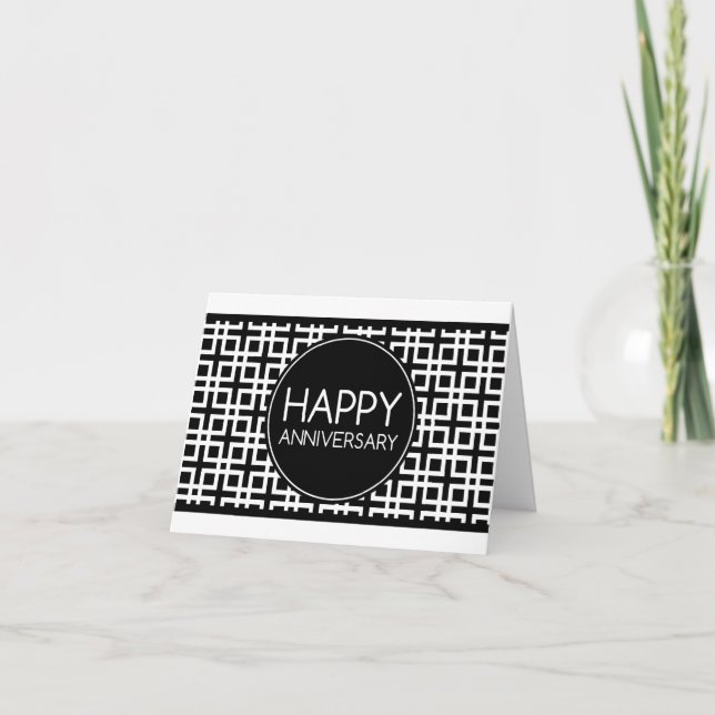 Happy Anniversary (cinderStripe) Card (Front)