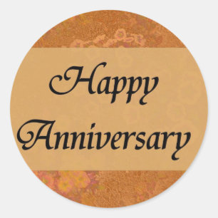 Happy Anniversary Classic Round Sticker