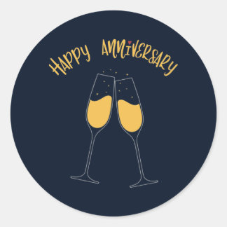Happy Anniversary Classic Round Sticker