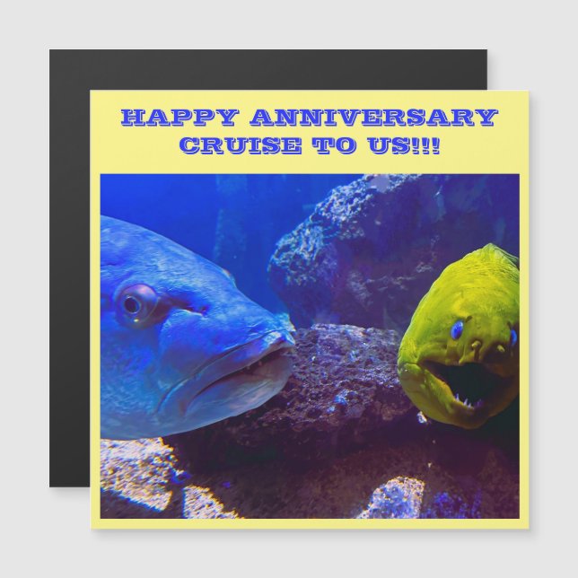 HAPPY ANNIVERSARY CRUISE SHIP DOOR MAGNET (Front/Back)