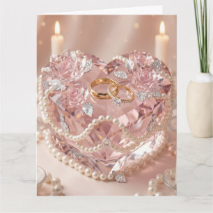 Happy Anniversary   Crystalline Heart Cake & Poem Card