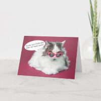 Happy Anniversary Cute Cat Heart Glasses