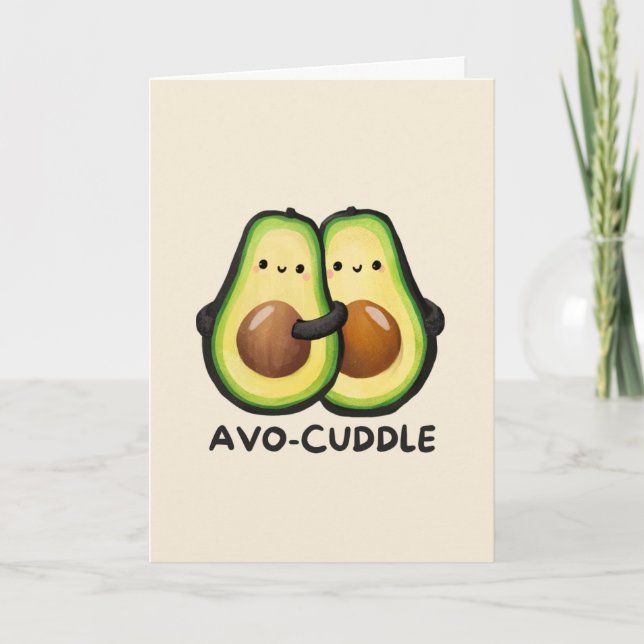 Happy Anniversary Cute Funny Simple Avocado Card (Front)