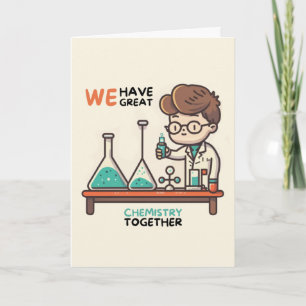 Happy Anniversary Cute Funny Simple Chemistry Card