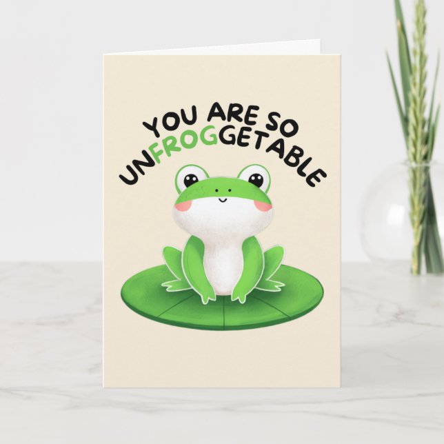 Happy Anniversary Cute Funny Simple Frog Card (Front)