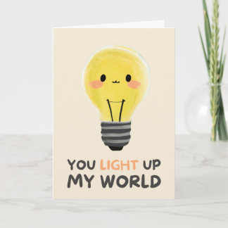 Happy Anniversary Cute Funny Simple Light Card