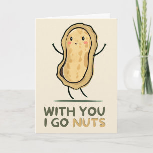 Happy Anniversary Cute Funny Simple Peanut Card