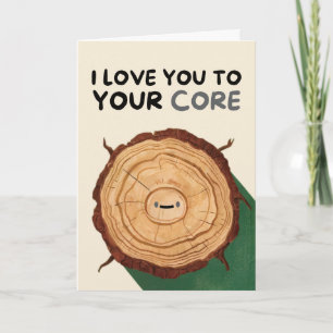 Happy Anniversary Cute Funny Simple Tree Card