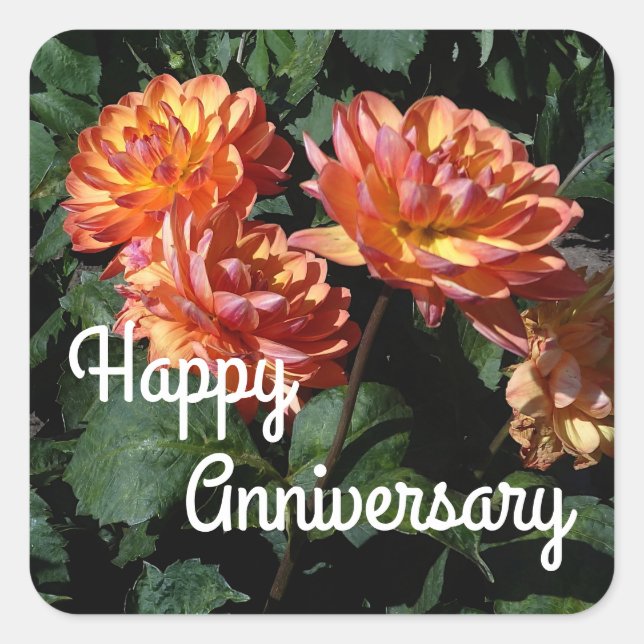 Happy Anniversary Dahlia Pam Howden #1 Stickers (Front)