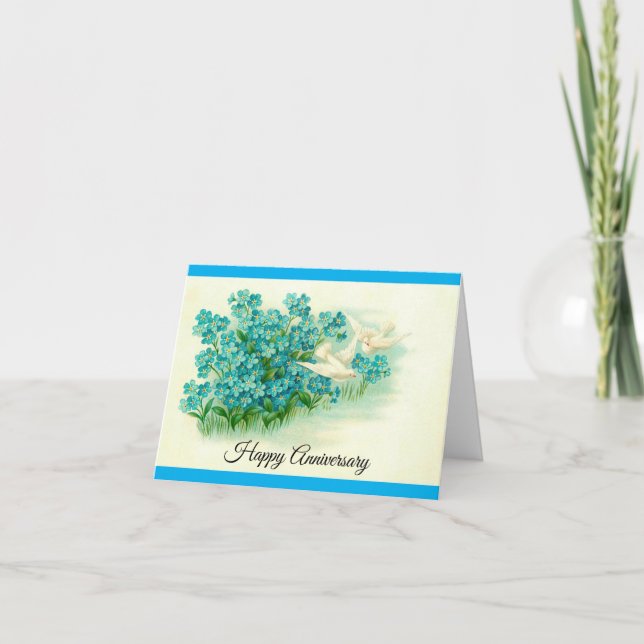 Happy Anniversary Doves Greeting Card (Front)